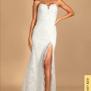 Lulus white lace dress